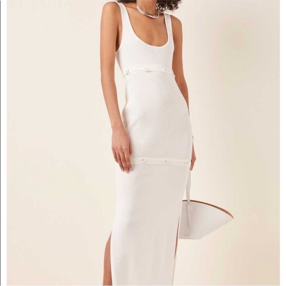 Christopher Esber deconstructed tank dress white